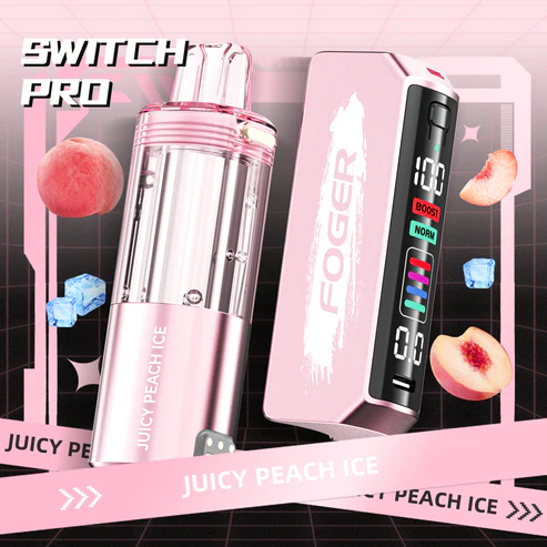Juicy Peach 30K Puffs Ice Foger Switch Pro Kit 1 Juicy Peach 30K Puffs Ice